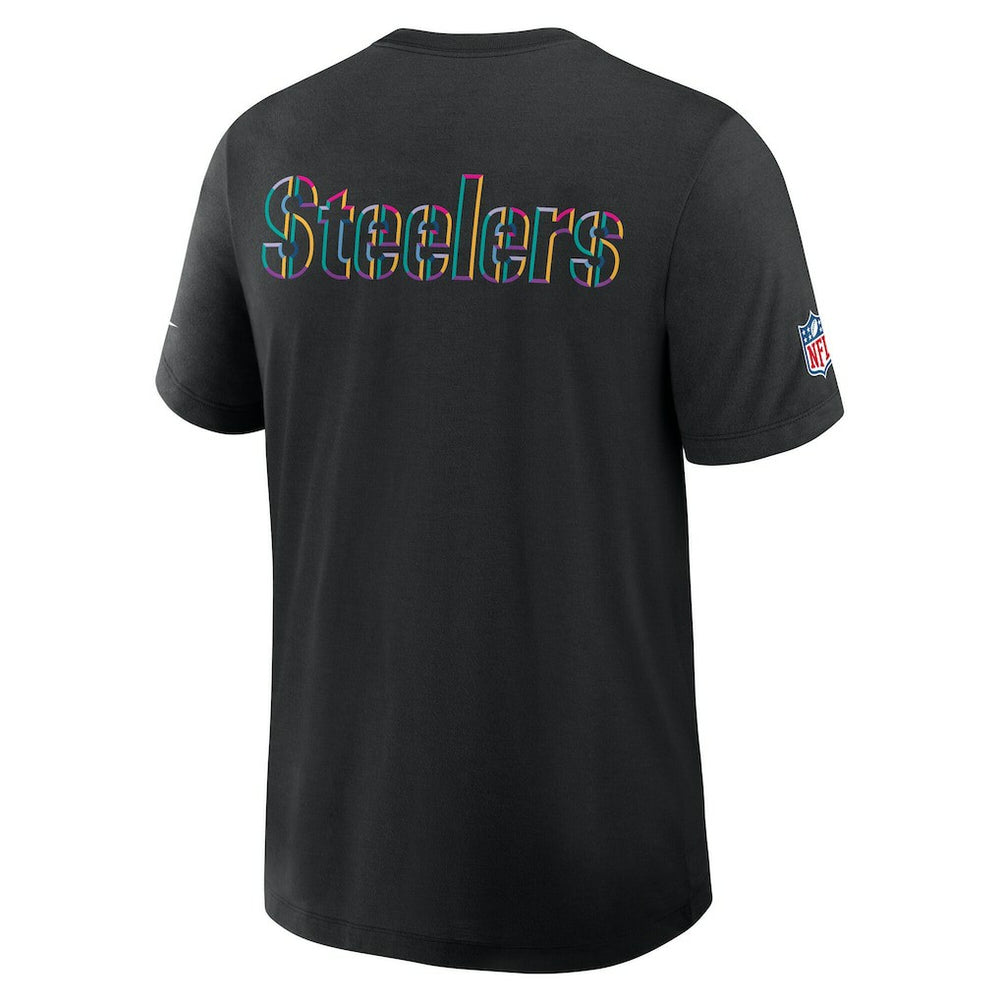 Pittsburgh Steelers Tall 2025 NFL Crucial Catch Tri-Blend Dri-FIT T-Shirt - Black T-shirts