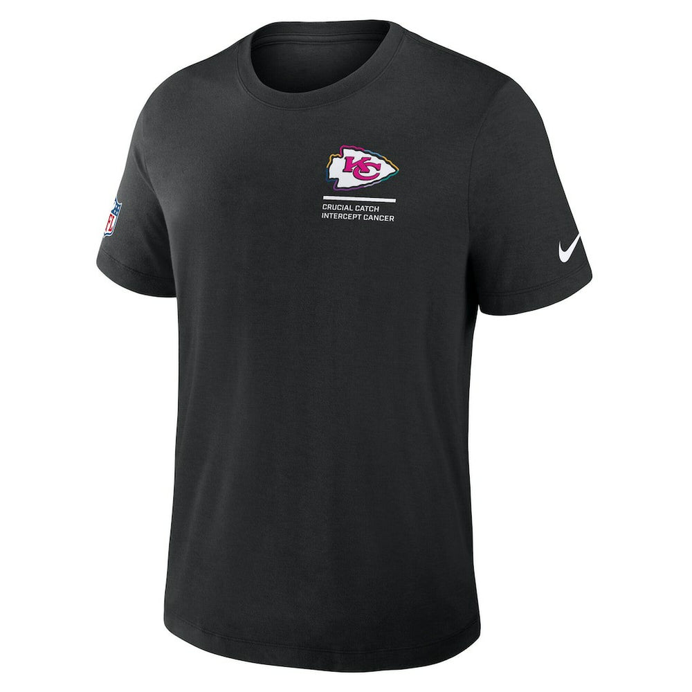 Kansas City Chiefs Tall 2025 NFL Crucial Catch Tri-Blend Dri-FIT T-Shirt - Black T-shirts