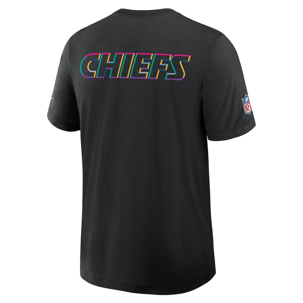 Kansas City Chiefs Tall 2025 NFL Crucial Catch Tri-Blend Dri-FIT T-Shirt - Black T-shirts