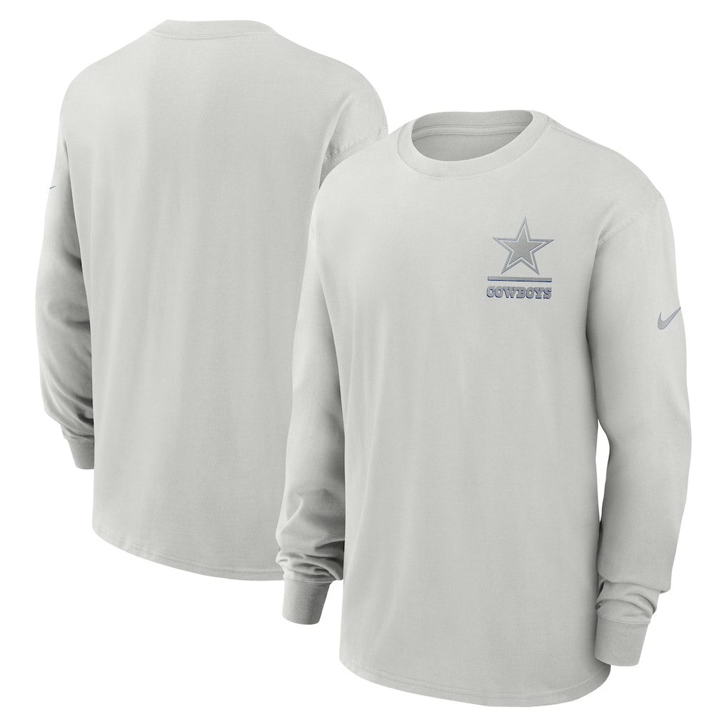 Dallas Cowboys Essential Heavy Max90 Long Sleeve T-Shirt - Gray T-shirts
