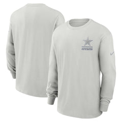 Dallas Cowboys Essential Heavy Max90 Long Sleeve T-Shirt - Gray T-shirts