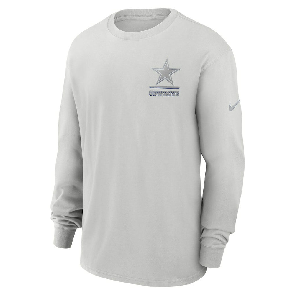Dallas Cowboys Essential Heavy Max90 Long Sleeve T-Shirt - Gray T-shirts