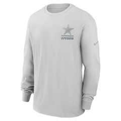Dallas Cowboys Essential Heavy Max90 Long Sleeve T-Shirt - Gray T-shirts