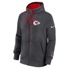 Kansas City Chiefs Primetime Club Full-Zip Hoodie - Anthracite Hoodies
