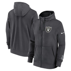 Las Vegas Raiders Primetime Club Full-Zip Hoodie - Anthracite Hoodies