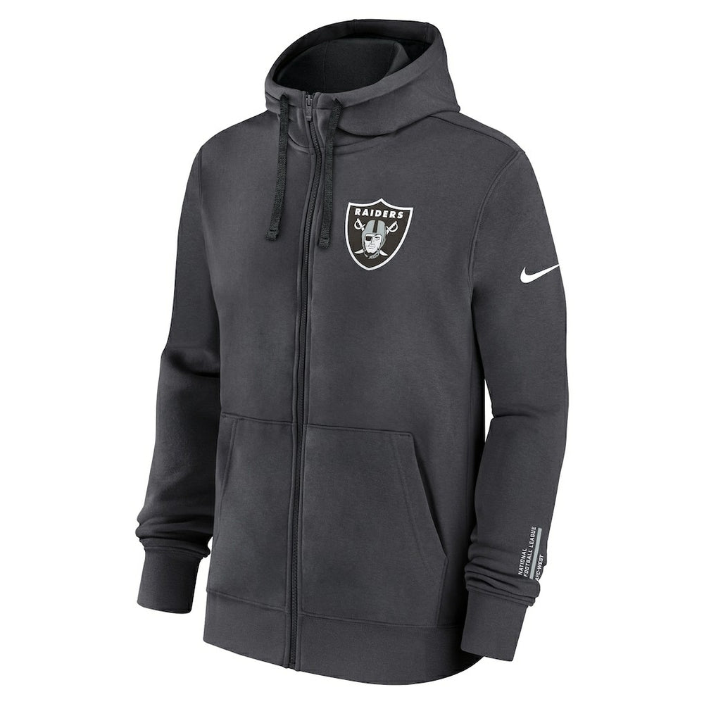 Las Vegas Raiders Primetime Club Full-Zip Hoodie - Anthracite Hoodies