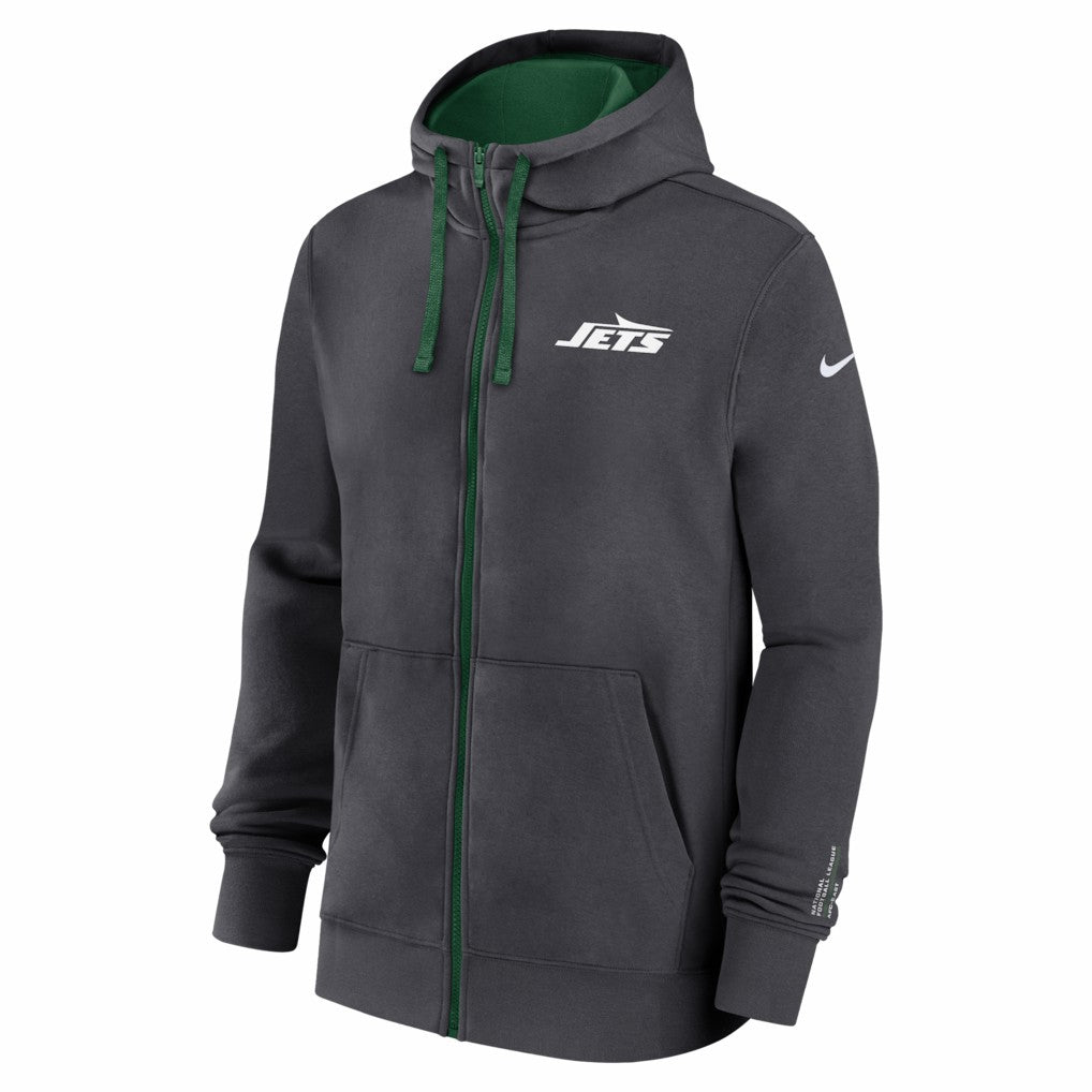 New York Jets Primetime Club Full-Zip Hoodie - Anthracite Hoodies