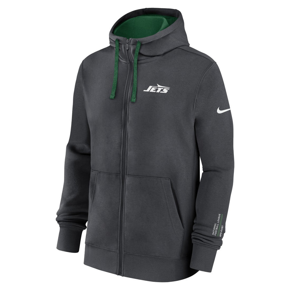 New York Jets Primetime Club Full-Zip Hoodie - Anthracite Hoodies