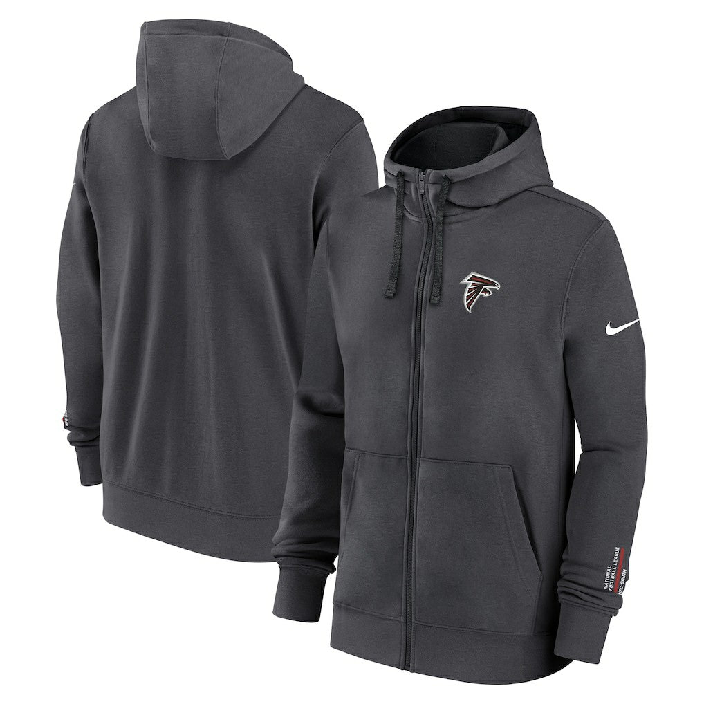 Atlanta Falcons Primetime Club Full-Zip Hoodie - Anthracite Hoodies