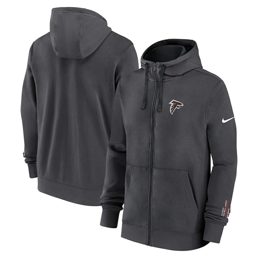 Atlanta Falcons Primetime Club Full-Zip Hoodie - Anthracite Hoodies