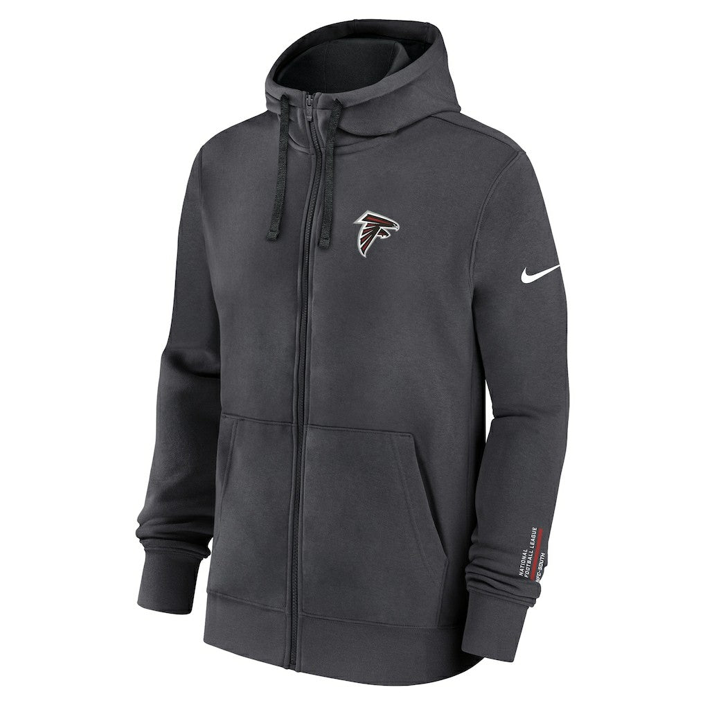 Atlanta Falcons Primetime Club Full-Zip Hoodie - Anthracite Hoodies