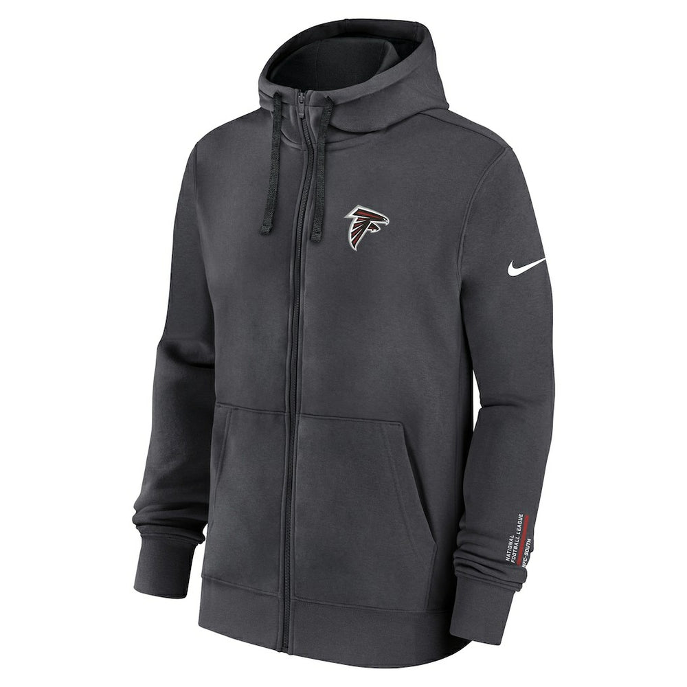 Atlanta Falcons Primetime Club Full-Zip Hoodie - Anthracite Hoodies