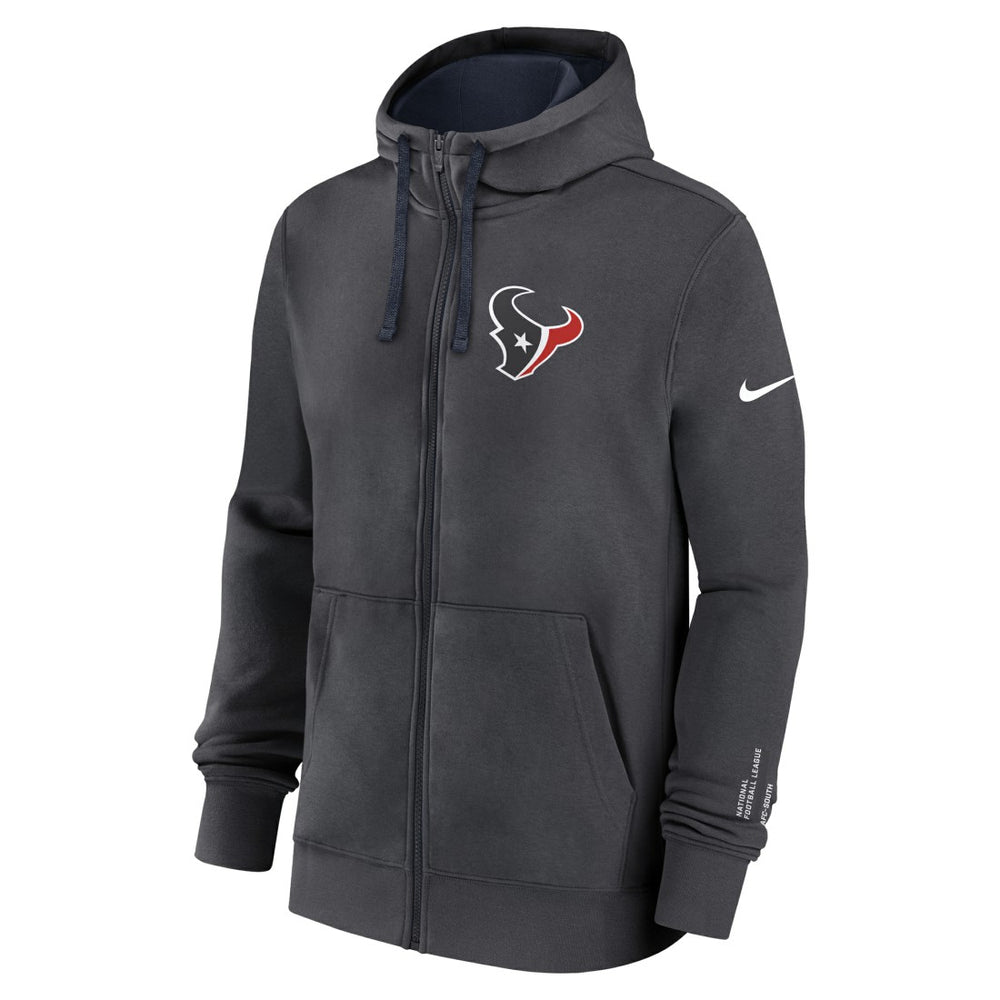 Houston Texans Primetime Club Full-Zip Hoodie - Anthracite Hoodies