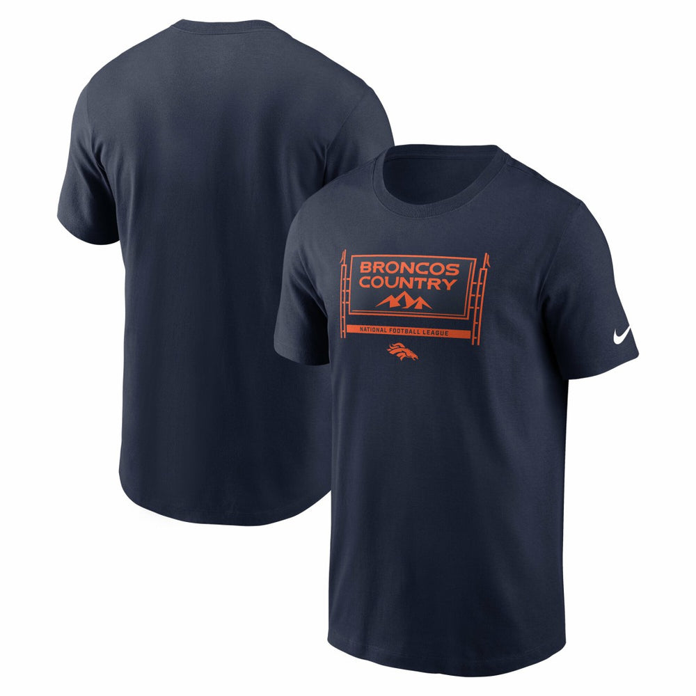 Denver Broncos Primetime Local Essential T-Shirt - Navy T-shirts