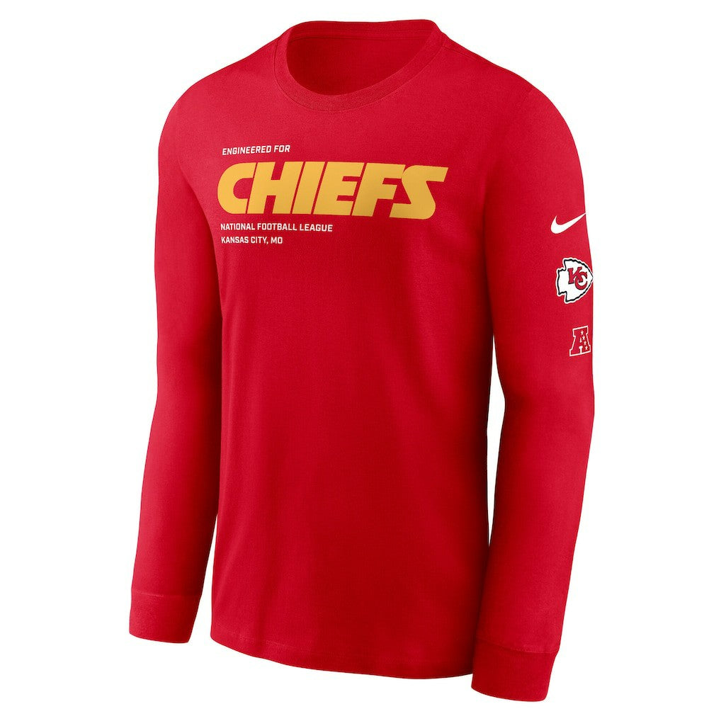 Kansas City Chiefs Play to Win Essential Long Sleeve T-Shirt - Red T-shirts