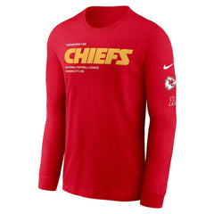 Kansas City Chiefs Play to Win Essential Long Sleeve T-Shirt - Red T-shirts