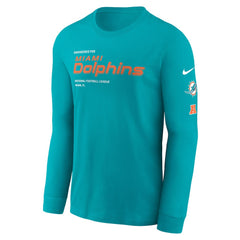 Miami Dolphins Play to Win Essential Long Sleeve T-Shirt - Aqua T-shirts