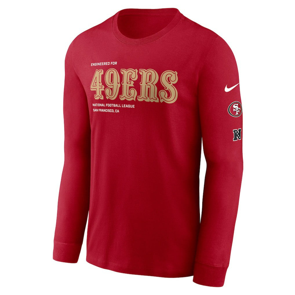 San Francisco 49ers Play to Win Essential Long Sleeve T-Shirt - Scarlet T-shirts