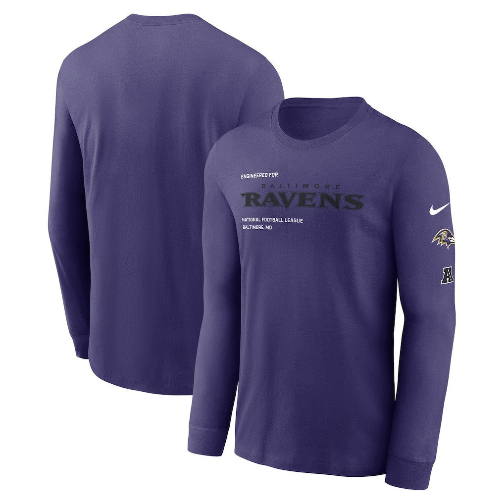 Baltimore Ravens Play to Win Essential Long Sleeve T-Shirt - Purple T-shirts