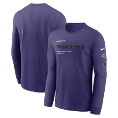 Baltimore Ravens Play to Win Essential Long Sleeve T-Shirt - Purple T-shirts