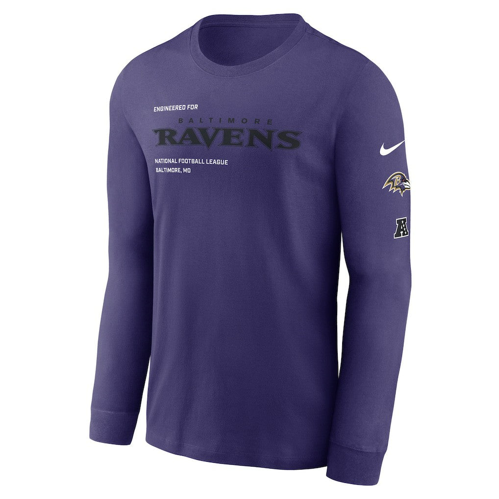 Baltimore Ravens Play to Win Essential Long Sleeve T-Shirt - Purple T-shirts