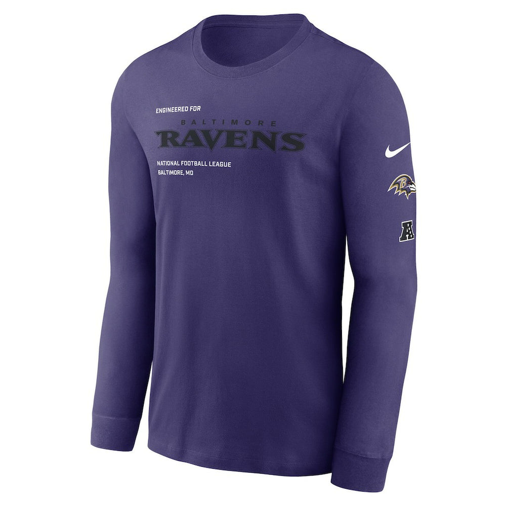 Baltimore Ravens Play to Win Essential Long Sleeve T-Shirt - Purple T-shirts