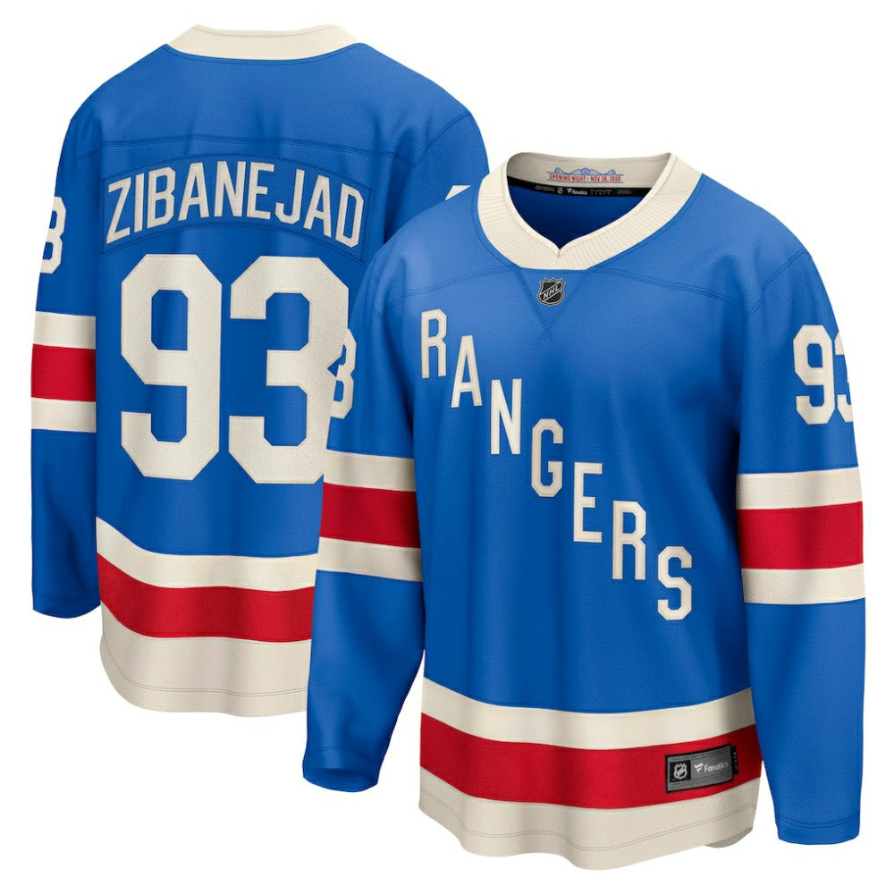 Mika Zibanejad New York Rangers Fanatics Centennial Breakaway Jersey - Blue | US 202461901