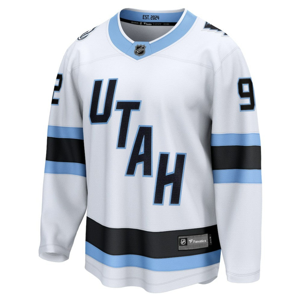 Logan Cooley Utah Mammoth Fanatics Away Breakaway Player Jersey - White | US 202461933