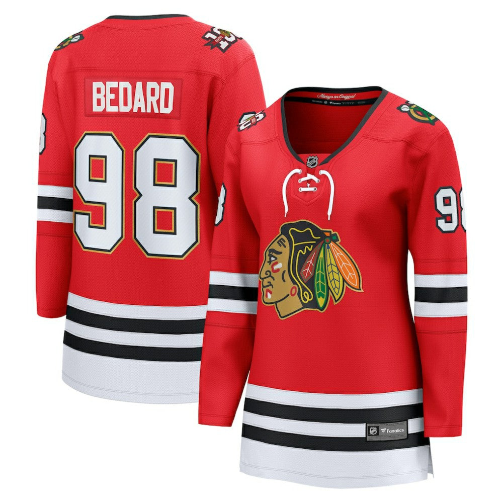 Connor Bedard Chicago Blackhawks Fanatics Women's Centennial Breakaway Player Jersey - Red | US 202462116