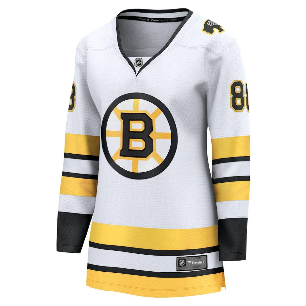 David Pastrnak Boston Bruins Fanatics Women's Away Breakaway Player Jersey - White | US 202462130
