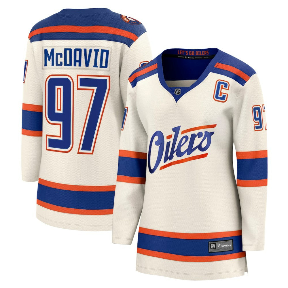 Connor McDavid Edmonton Oilers Fanatics Women's Alternate Breakaway Jersey - Light Beige | US 202462159