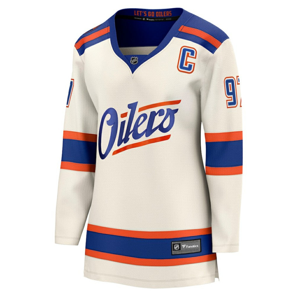 Connor McDavid Edmonton Oilers Fanatics Women's Alternate Breakaway Jersey - Light Beige | US 202462159