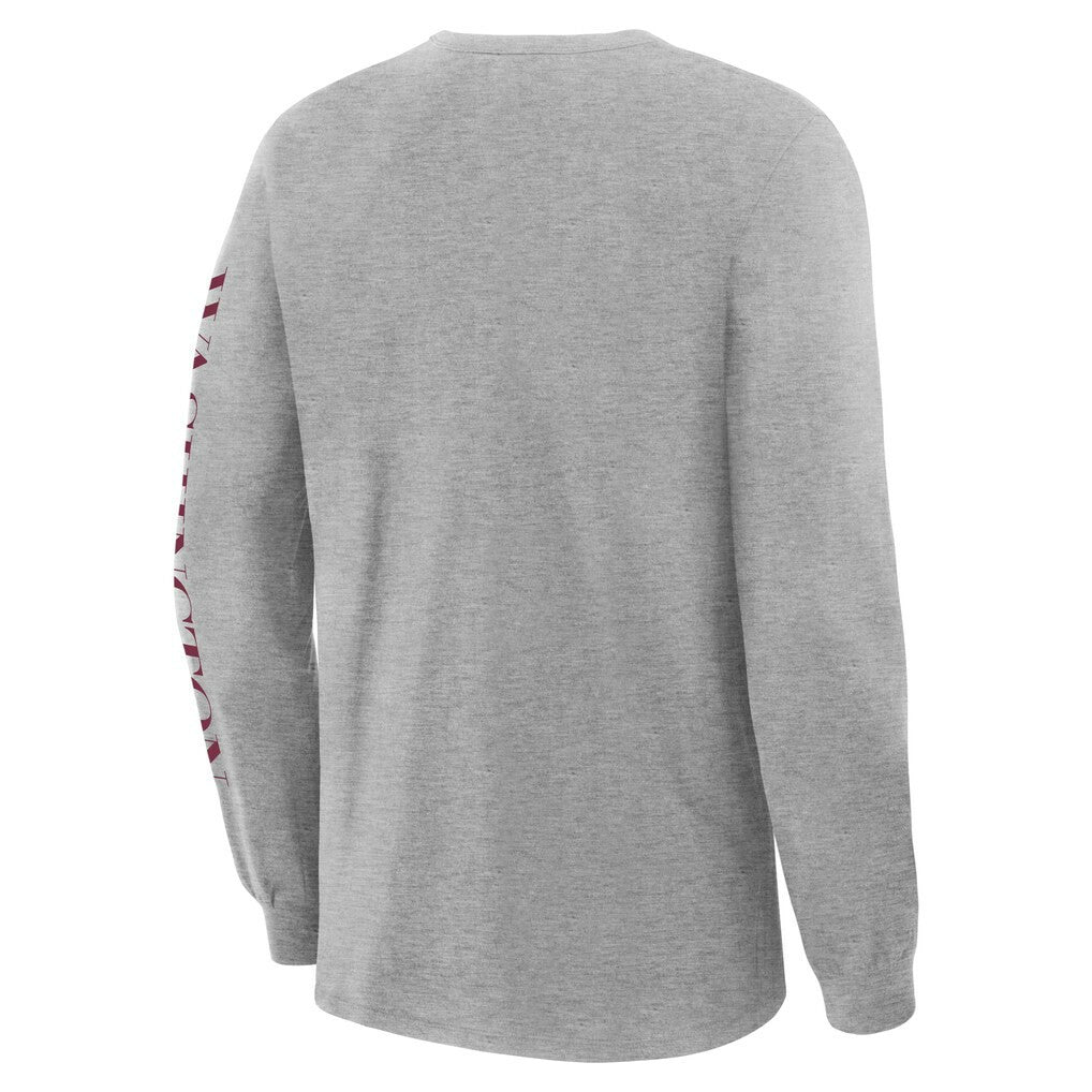 Washington Commanders Hometown Sweep Legacy Long Sleeve T-Shirt - Heather Gray T-shirts