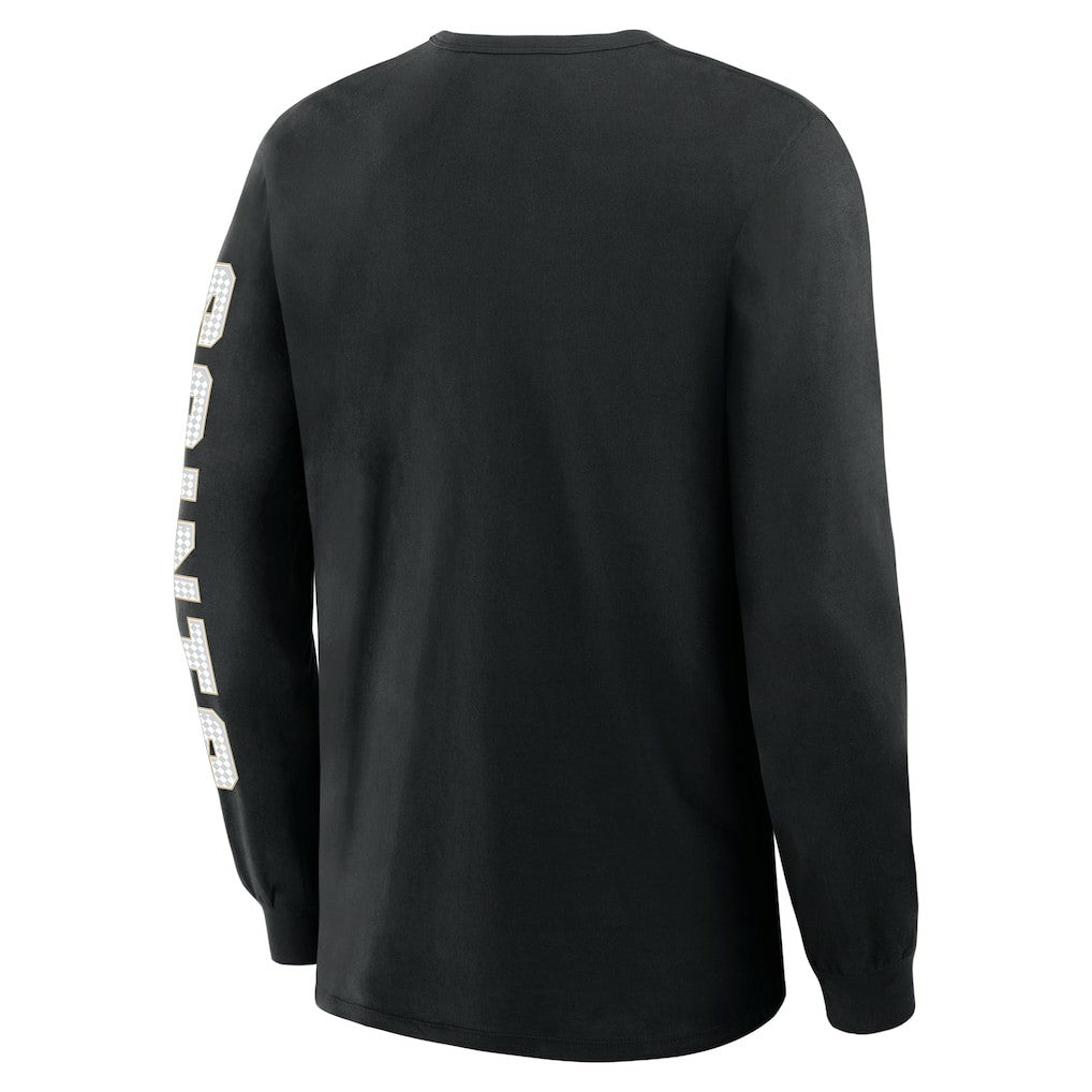 New Orleans Saints Hometown Sweep Legacy Long Sleeve T-Shirt - Black T-shirts
