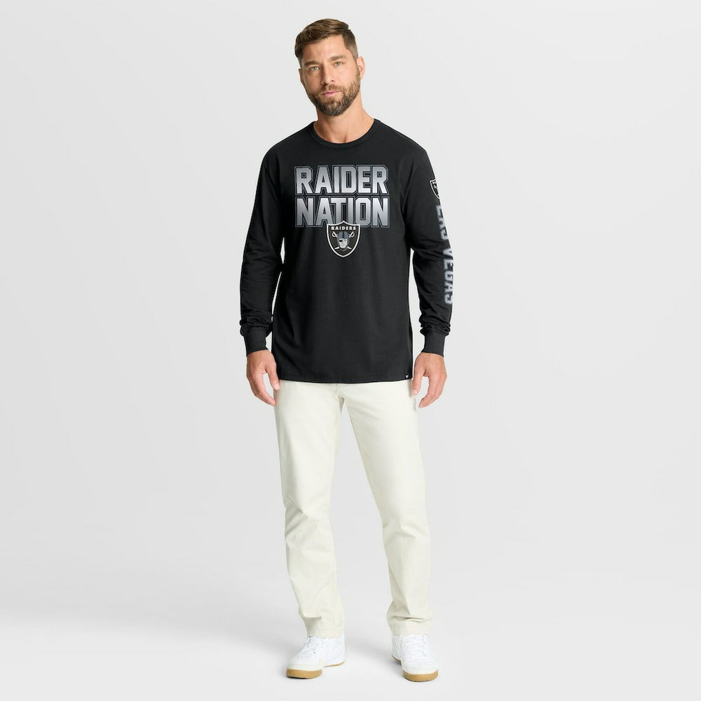 Las Vegas Raiders Hometown Sweep Legacy Long Sleeve T-Shirt - Black T-shirts