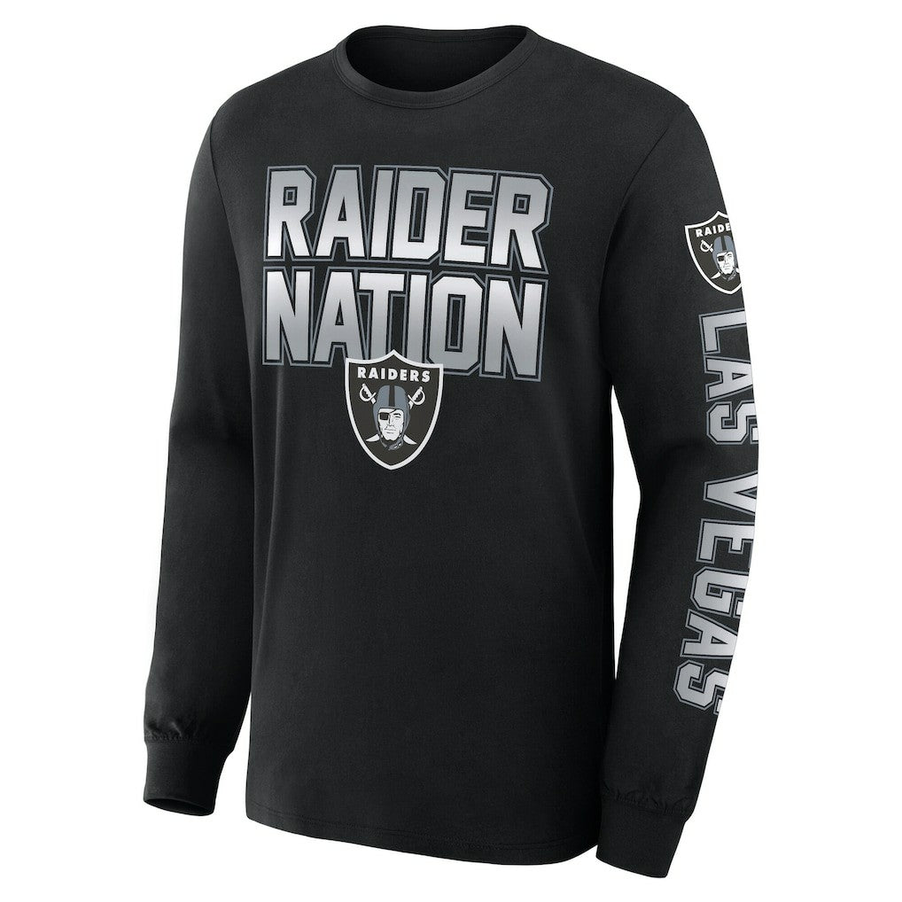 Las Vegas Raiders Hometown Sweep Legacy Long Sleeve T-Shirt - Black T-shirts