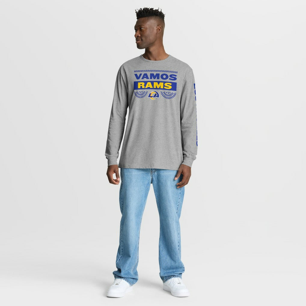 Los Angeles Rams Hometown Sweep Legacy Long Sleeve T-Shirt - Heather Gray T-shirts