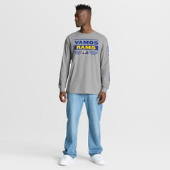 Los Angeles Rams Hometown Sweep Legacy Long Sleeve T-Shirt - Heather Gray T-shirts