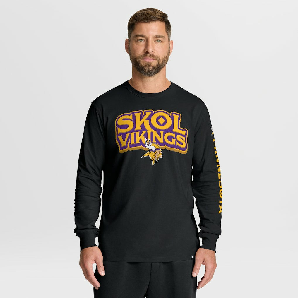 Minnesota Vikings Hometown Sweep Legacy Long Sleeve T-Shirt - Black T-shirts