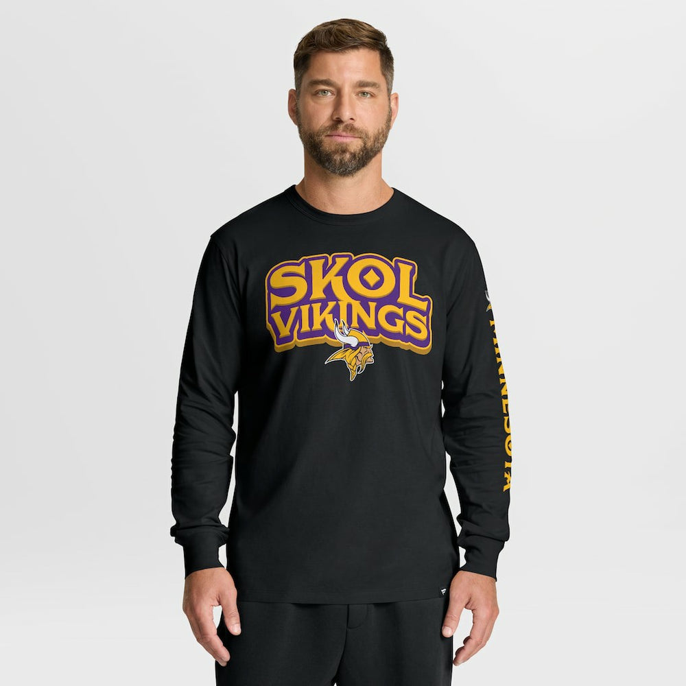 Minnesota Vikings Hometown Sweep Legacy Long Sleeve T-Shirt - Black T-shirts