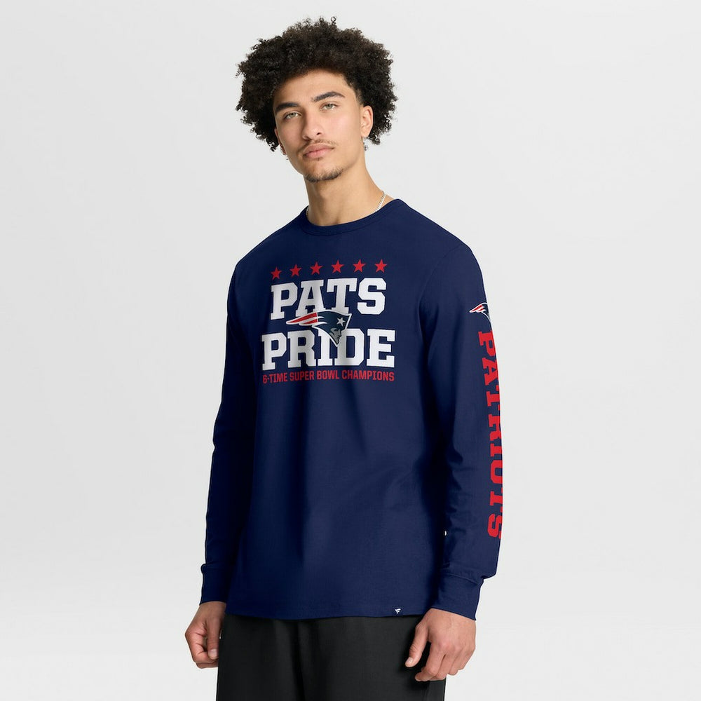 New England Patriots Hometown Sweep Legacy Long Sleeve T-Shirt - Navy T-shirts