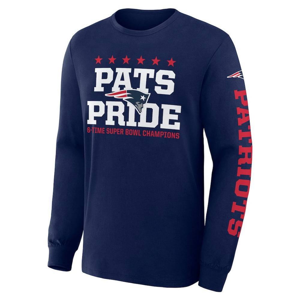 New England Patriots Hometown Sweep Legacy Long Sleeve T-Shirt - Navy T-shirts