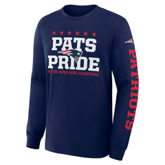 New England Patriots Hometown Sweep Legacy Long Sleeve T-Shirt - Navy T-shirts