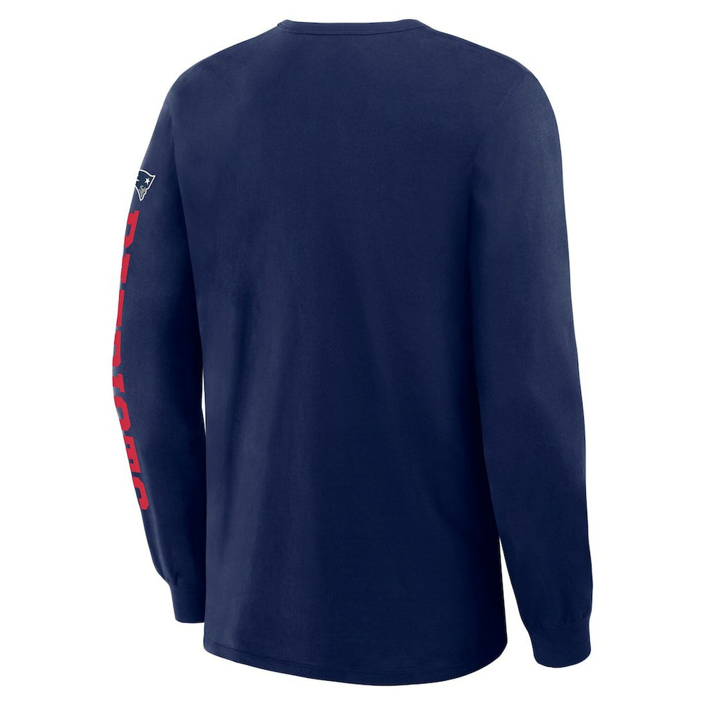 New England Patriots Hometown Sweep Legacy Long Sleeve T-Shirt - Navy T-shirts