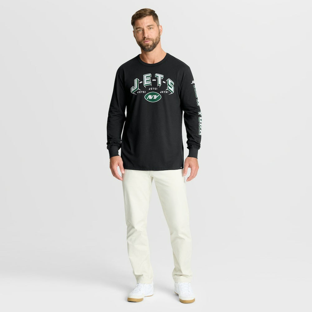 New York Jets Hometown Sweep Legacy Long Sleeve T-Shirt - Black T-shirts