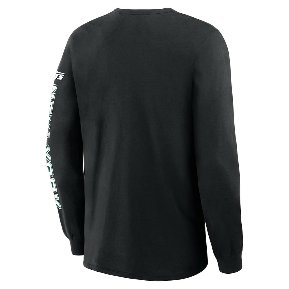 New York Jets Hometown Sweep Legacy Long Sleeve T-Shirt - Black T-shirts