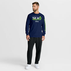 Seattle Seahawks Hometown Sweep Legacy Long Sleeve T-Shirt - College Navy T-shirts