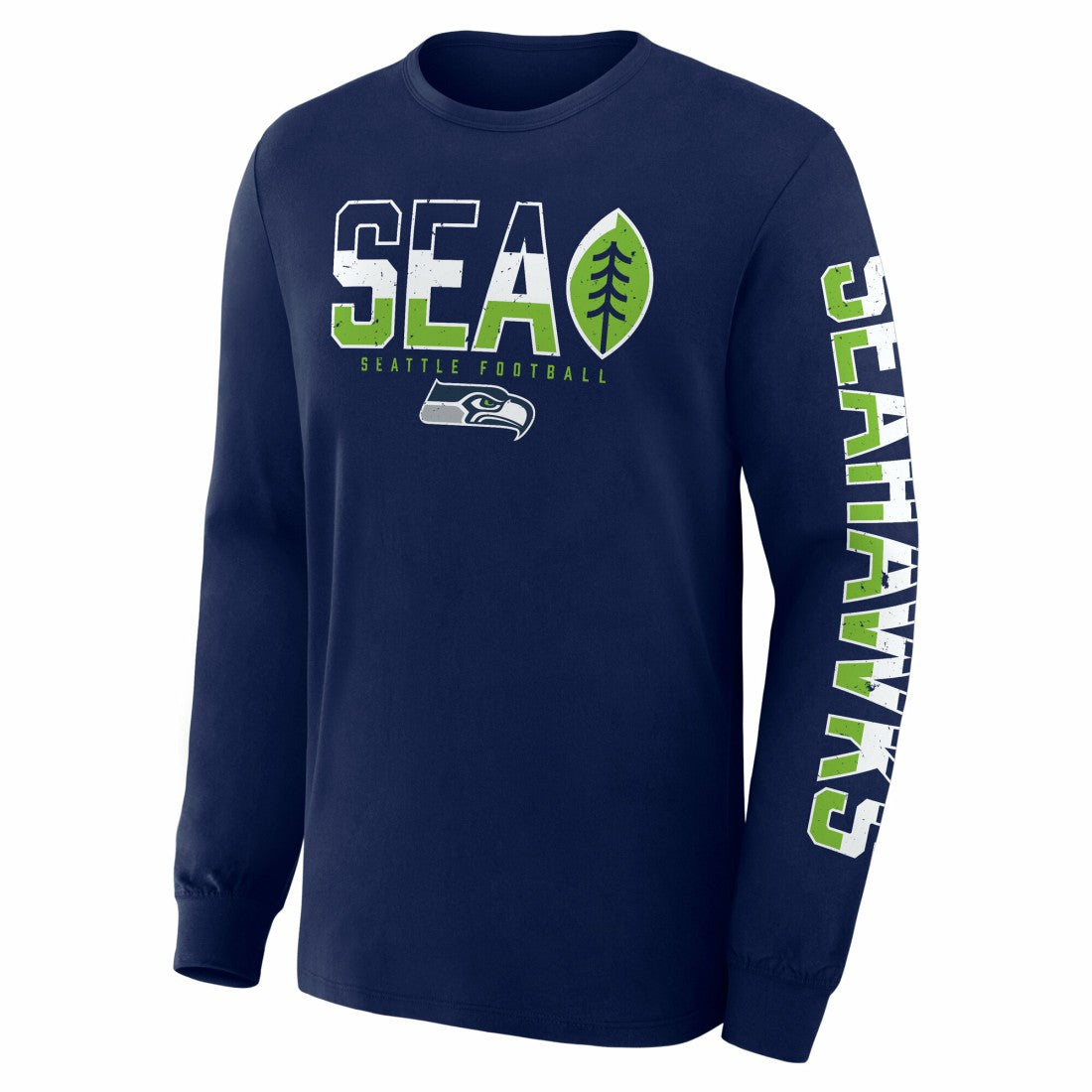 Seattle Seahawks Hometown Sweep Legacy Long Sleeve T-Shirt - College Navy T-shirts