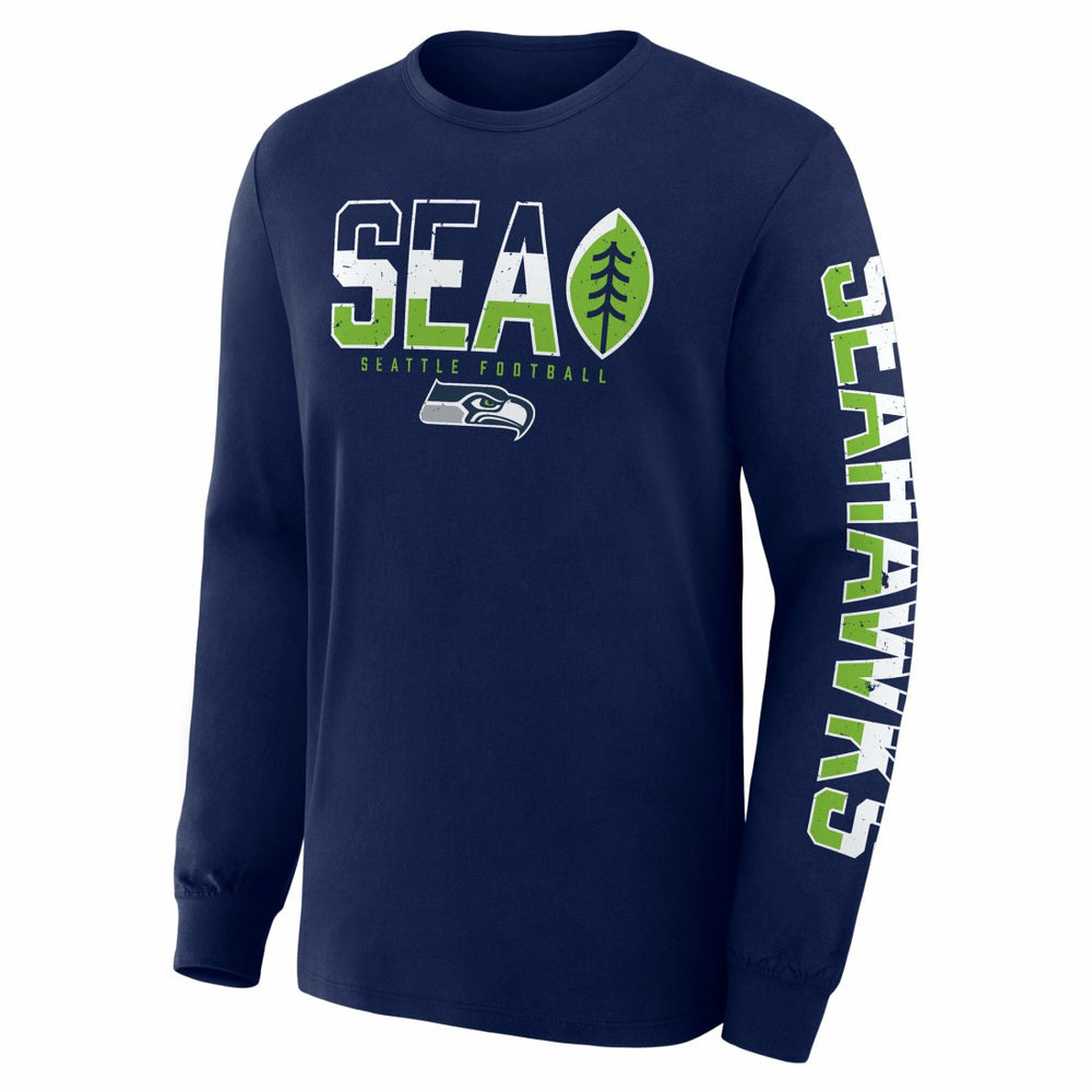 Seattle Seahawks Hometown Sweep Legacy Long Sleeve T-Shirt - College Navy T-shirts