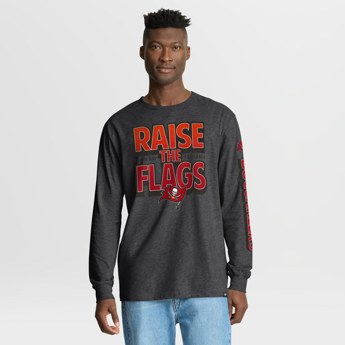 Tampa Bay Buccaneers Hometown Sweep Legacy Long Sleeve T-Shirt - Heather Charcoal T-shirts